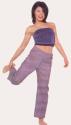 [Vanessa in lilac trousers and purple top. Bare feet and midriff]